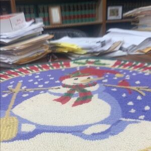 Festive Snowman Rug. N w o t